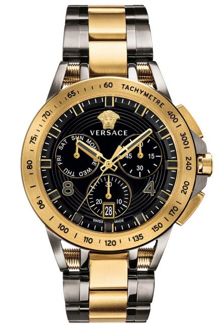 Review Replica versace VERB00418 Sport Tech Two-Tone Stainless Steel mens watch sale